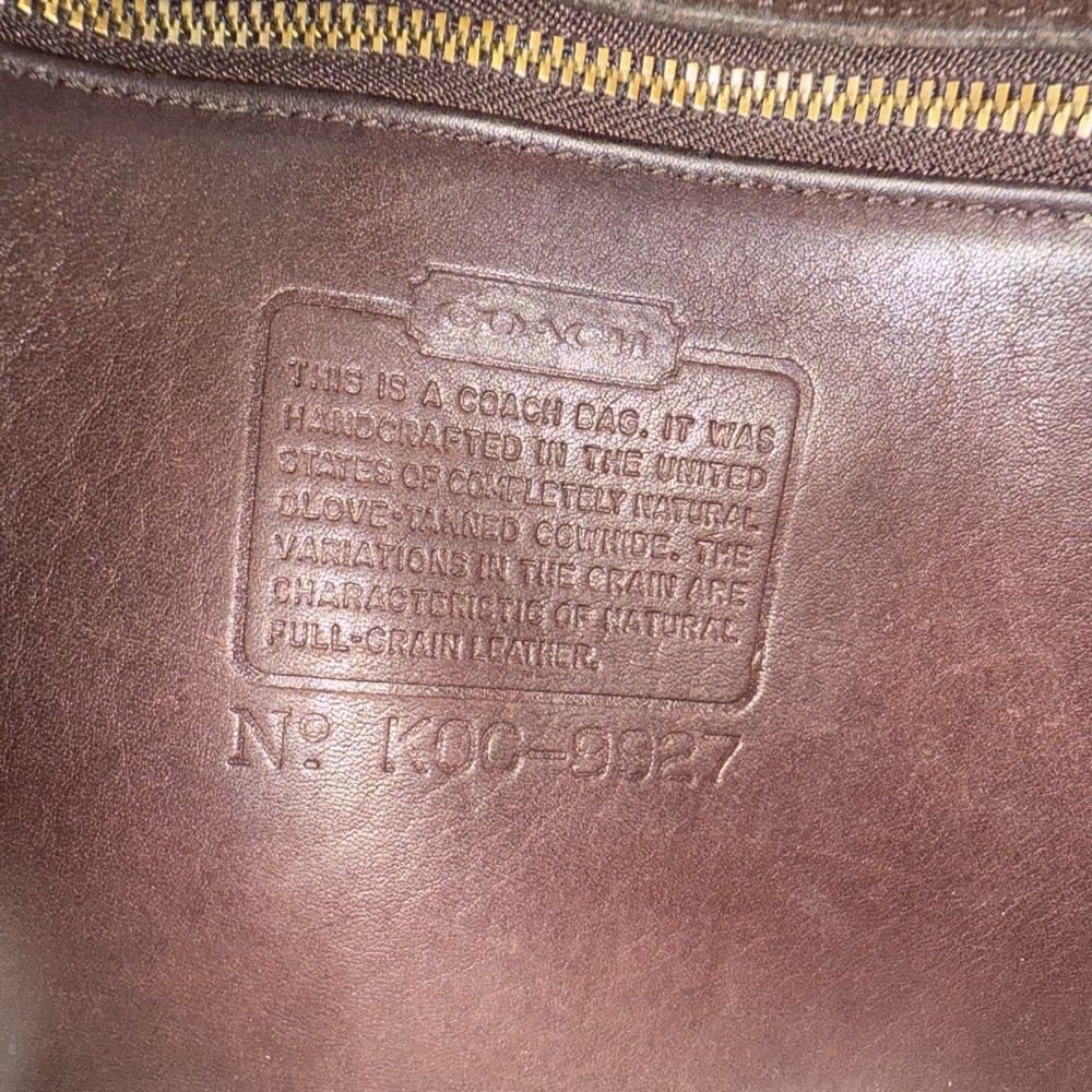 VTG COACH #9927 Willis Top Handle Satchel Leather Bag Mahogany Brown 2000 Y2K - Picture 8 of 11